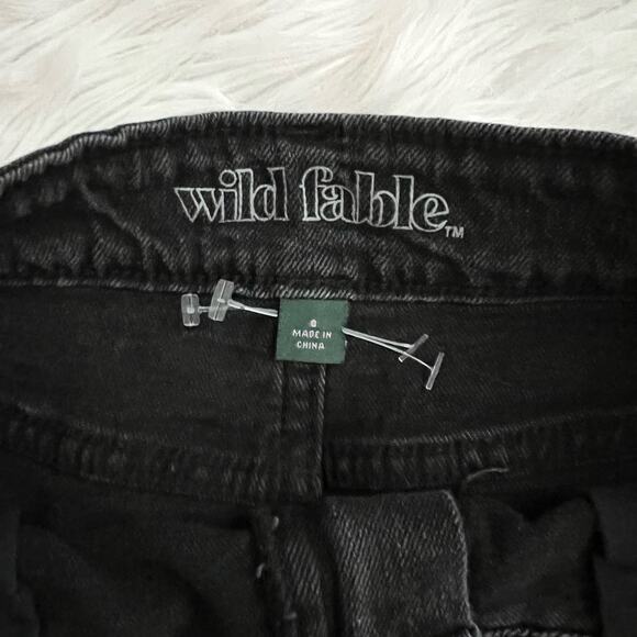 Wild Fable Black Denim Mini Skirt Size 8 - Picture 5 of 8